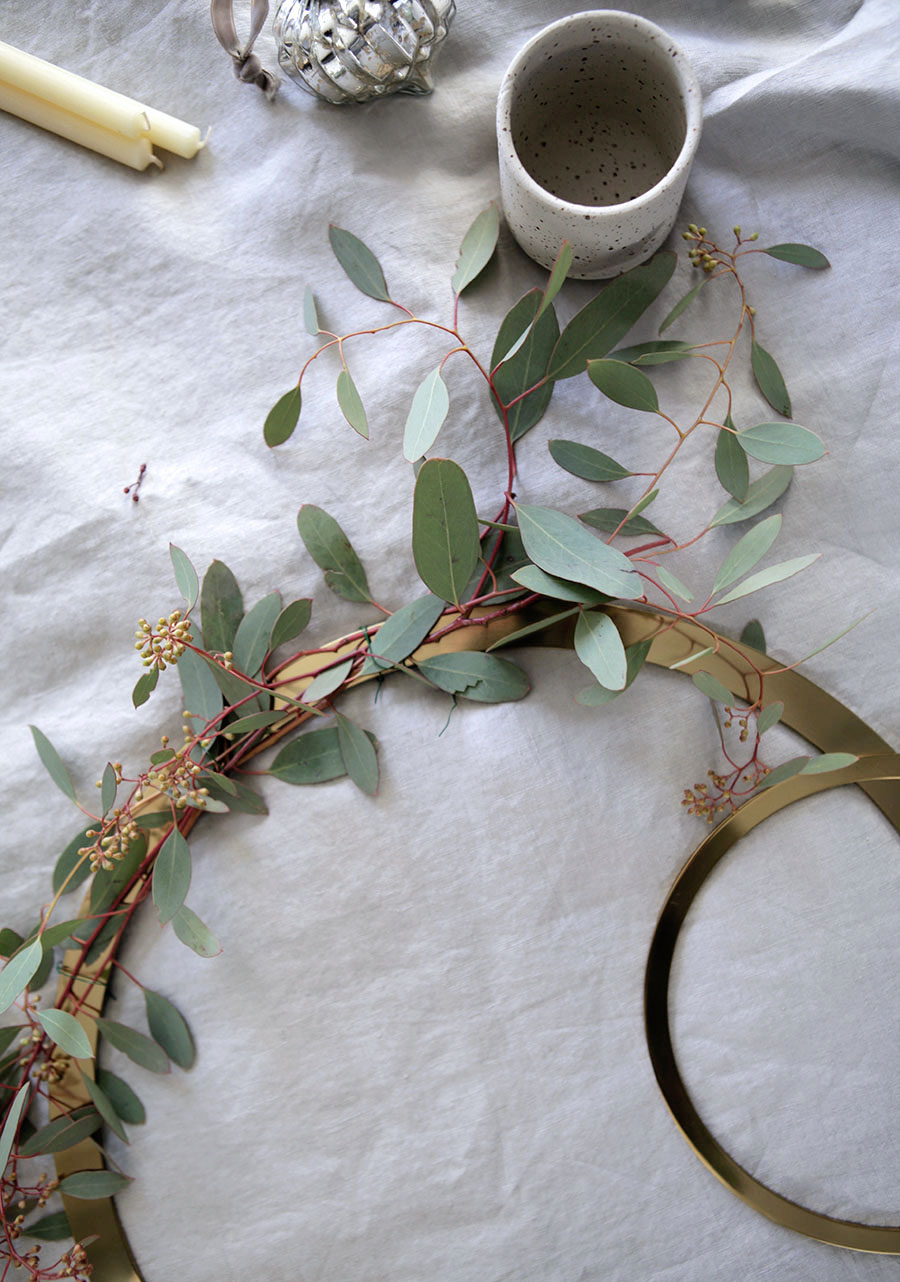 Cooee Design A brass wreath 3 ways Via Ollie & Sebs Haus